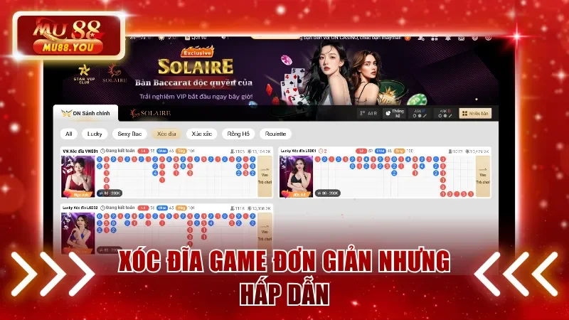 Xóc đĩa là game đơn giản nhưng được đông đảo hội viên yêu thích 